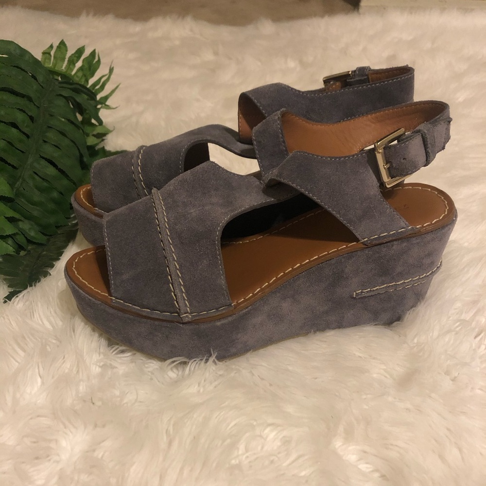 Zamagni Italian leather wedge sandals